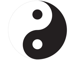 yin yang symbol on white