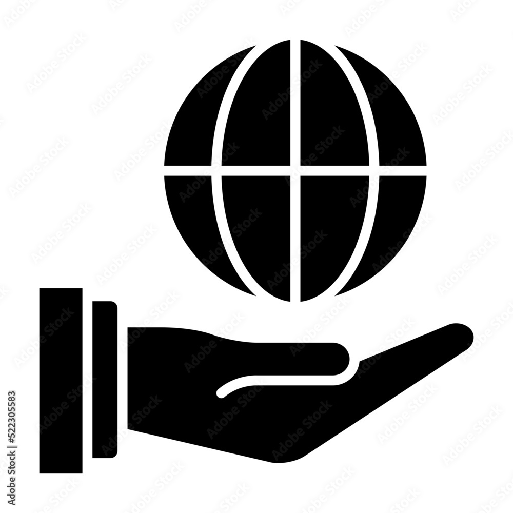 Wall mural global services icon