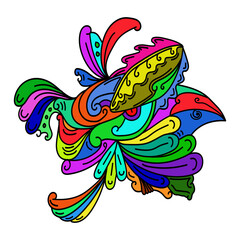Colorful Bird Vector  Hand Drawn Doodle Illustration Background for Banners, Posters, Tshirts and Patterns
