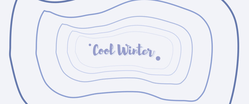 Handmade cool winter doodle vector illustration, cool winter typography, winter sale event banner, winter event background or backdrop, handwritten style cool winter doodle.