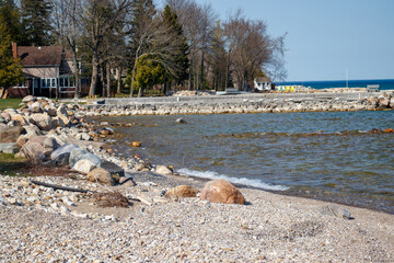 Rocky Shoreline by a Lake