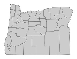 Oregon administrative map