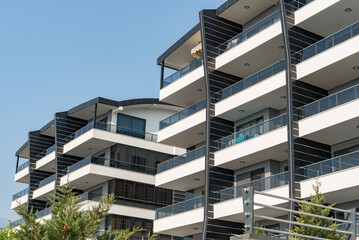 Multi-apartment residential complex in the open air.