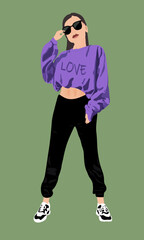 Fototapeta premium person with sunglasses