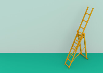 empty ladder leading up