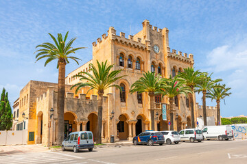 The Ciutadella or Ciudadela de Menorca City Hall in the historic hilltop walled old town of...