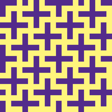 Cross seamless pattern. Geometric illustration
