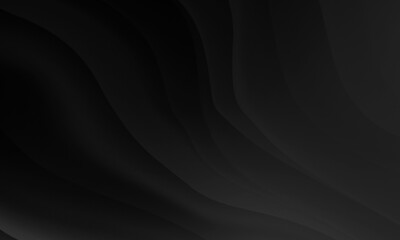 Abstract black gray colors gradient with wave lines pattern texture background.