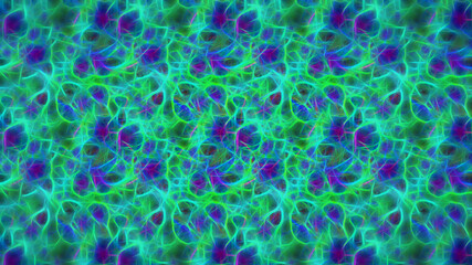 Fototapeta na wymiar neon abstract background for wall and poster, glowing psychedelic pattern