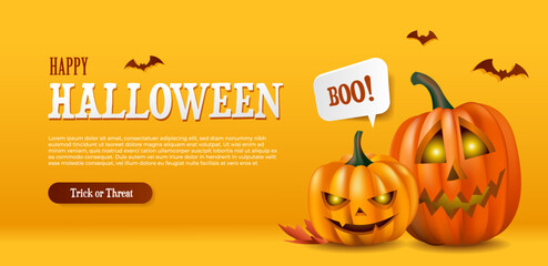 Happy Halloween banner background design