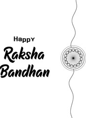 Happy Raksha Bandhan Typographic Design Template