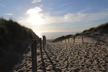 Papier Peint photo Lavable Mer du Nord, Pays-Bas un accès à la plage de la mer du nord aux pays-bas