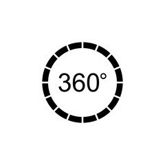 Fototapeta premium 360 degree icon set, 360 degree vector set sign symbol