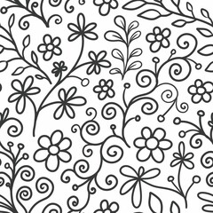 floral seamless abstract pattern background fabric design print wrapping paper digital illustration texture wallpaper 