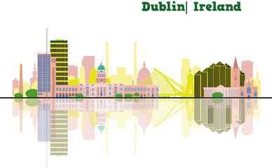 Naklejka premium Dublin Cityscape
