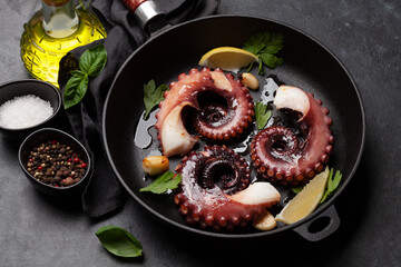 Grilled octopus © evgeeenius