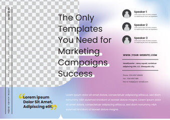 Gradient Mesh and Clean Style Flyer Templates, Suitable for marketing, conference, and other events 