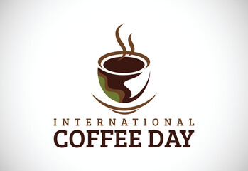 International coffee day vector illustration. Suitable for greeting cards, posters, and banner