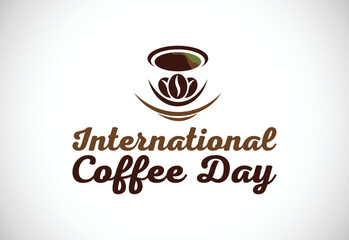 Obraz premium International coffee day vector illustration. Suitable for greeting cards, posters, and banner