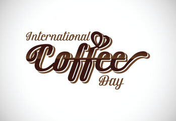International coffee day vector illustration. Suitable for greeting cards, posters, and banner