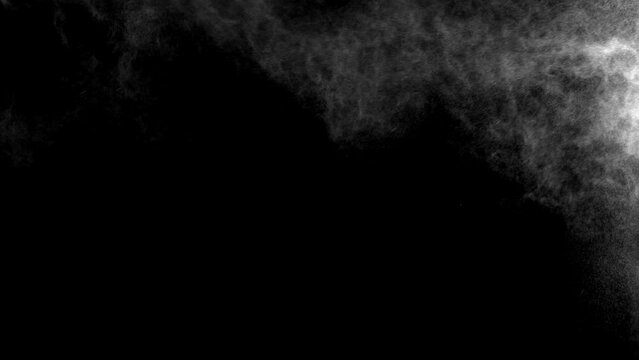 Abstract white smoke in slow motion.  Smoke, Cloud of cold fog