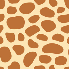 Seamless pattern with giraffe spots. Cute print for fabric, clothes, toys and home decor.