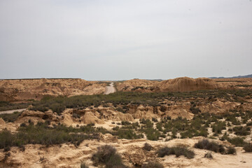 Fototapeta na wymiar View at Bardenas desert Spain Navarre