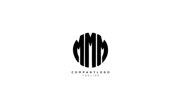 MMM Abstract initial monogram letter alphabet logo design