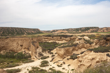 View at Bardenas desert Spain Navarre
