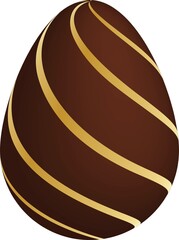 Obraz premium Gold chocolate Easter eggs on the white background.