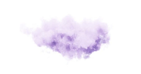 Purple cloud on white background. 3d rendering.	