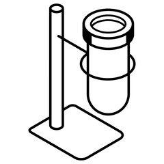 A linear icon of retort stand