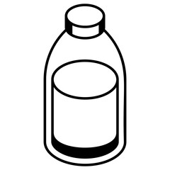 Trendy outline icon design of syrup 