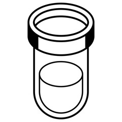 Premium isometric icon of test tube 