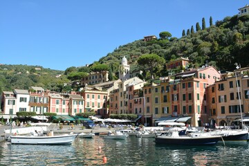Village de Portofino sur la c&ocirc;te italienne