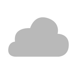 Isolated cloud icon. Vector stock.