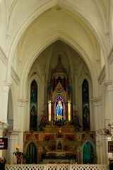 Fototapeta premium Our Lady Church, white church. Kanyakumari, India