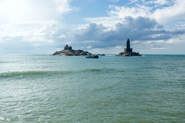 Vivekananda rock memorial and Thiruvalluvar statue, Kanyakumari, India