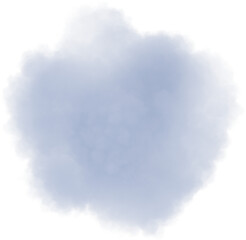 Realistic grey isolated fluffy cloud on the transparent background. 3d rendering 