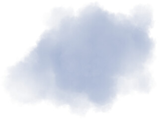 Realistic grey isolated fluffy cloud on the transparent background. 3d rendering 