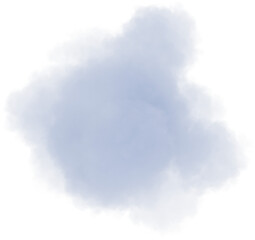 Realistic grey isolated fluffy cloud on the transparent background. 3d rendering 