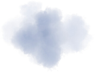 Realistic grey isolated fluffy cloud on the transparent background. 3d rendering 