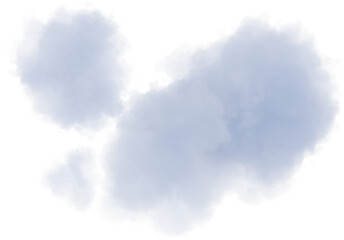 Realistic grey isolated fluffy cloud on the transparent background. 3d rendering 