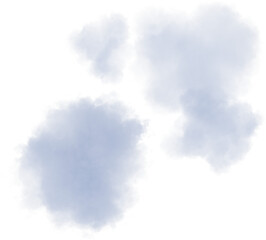 Realistic grey isolated fluffy cloud on the transparent background. 3d rendering 