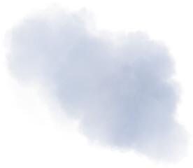 Obraz premium Realistic grey isolated fluffy cloud on the transparent background. 3d rendering 