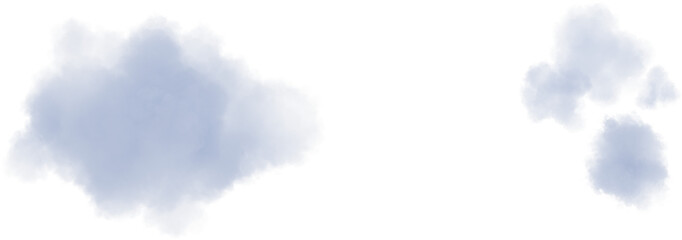 Realistic grey isolated fluffy cloud on the transparent background. 3d rendering 