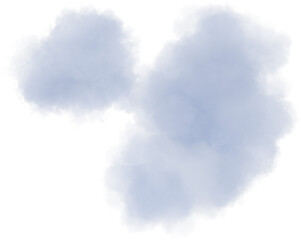 Realistic grey isolated fluffy cloud on the transparent background. 3d rendering 