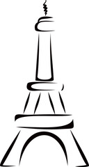 Famous Eiffel Tower in Paris