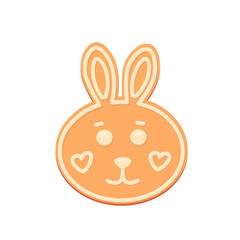 Gingerbread. Spice cake. Hare. Rabbit. Leveret. Flat, vector