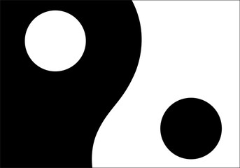 yin yang symbol full screen vector illustration